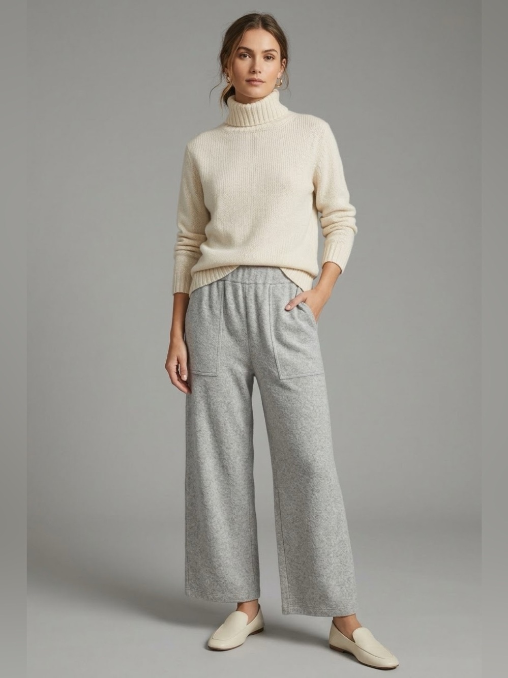 MWL by Madewell Women's Chunky Waffle Straight Leg Sweatpants size L